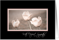 Pink Tulips Business Sympathy Card
