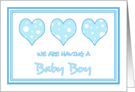 Blue Hearts We’re Expecting a Boy Card