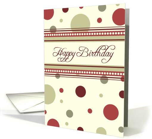 Red Dots Employee Birthday card (586176)