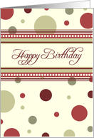 Red Dots Employee Birthday Card