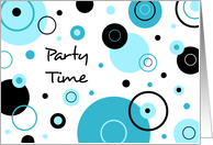 Blue Dots Divorce is Final Party Invitation Card