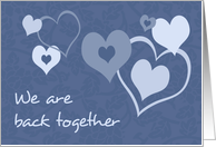 Blue Hearts Divorce Reconciliation Card