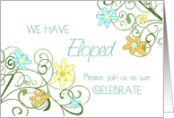 Garden Flowers Elopement Party Invitation Card