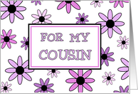Cousin Flower Girl Invitation, Pink & Purple Flowers card