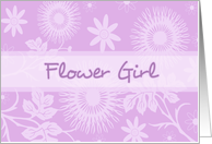 Goddaughter Flower Girl Invitation, Purple Flowers card