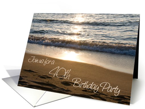 Wave at Sunset 40th Birthday Party Invitations card (640802)