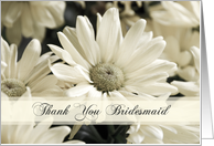 Thank You Bridesmaid Friend Card - White Flowers card