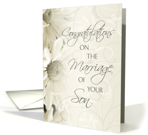 Congratulations Mother of the Groom Card - White Flowers card (669829)