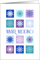Winter Wedding Invitation Card - Modern Snowflakes card