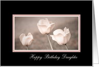 Happy Birthday Daughter - Pink Tulips card