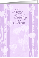 Happy Birthday Mom from Daughter - Lavender Flowers card