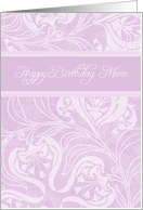 Happy Birthday Mom from Son - Lavender Floral card
