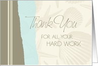 Thank You for Assistant - Blue & Beige Seashells card