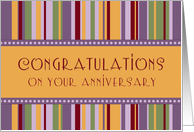 Happy Employment Anniversary - Colorful Stripes card