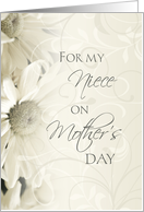 Happy Mother’s Day for Niece - White Floral card