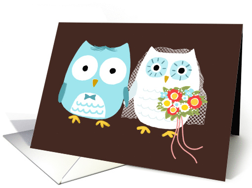 Owls Wedding Congratulations card (880836)