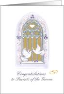 congratulation on wedding/ parents of groom card