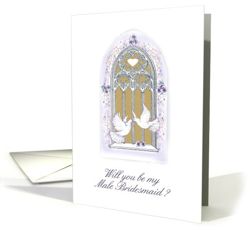 window/ invitation/male bridesmaid card (456102)