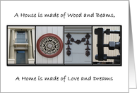 Photo letters Home is made of Love and Dreams card