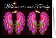 Welcome to our Family, adoption of twin girls card