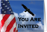 Welcome Home military homecoming party invitation card