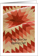 Invitation to Join Quilting Club card