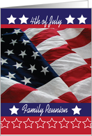 Invitation to Family Reunion on 4th of July card