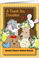 Custom Donation to Rescue Shelter, animals card
