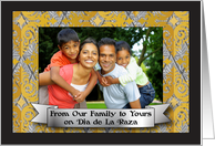 Dia de La Raza Custom Photo Our Family to Yours card