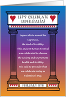 Holidays Lupercalia Feb. 15th Roman Columns card