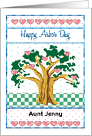 Custom Arbor Day, folk art design card