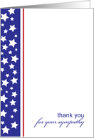 Thank You for Sympathy for Military Servicewoman card