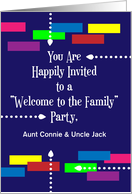 Custom Name Welcome to the Family Party, abstract card
