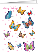 Happy Birthday to lady from Departed, butterflies card
