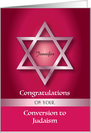 Congrats, Conversion to Judaism, for her card