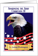 Custom Army Commission Announcement, Bald Eagle card
