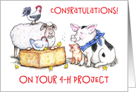 Congratulations on 4-H Project card