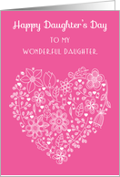 Daughter’s Day for Daughter Lace Heart card