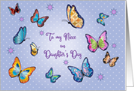 Daughter’s Day for Niece, Butterflies, Stars card