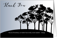 Thank You to Pallbearers, Silhouetted Trees card