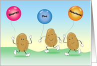 Potato Harvest, Balloons card