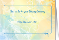 Blessing Ceremony Twin Boy Custom Name card