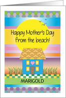 Custom Name Beach House Mother’s Day card