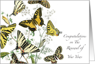 Vow Renewal, vintage butterfly print card