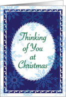 Christmas Thinking of You Remembrance Snowflakes card