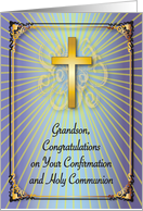 Congratulations / Confirmation, Holy Communion, Grandson card