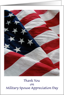 Holidays, Military Spouse Appreciation Day, USA flag card