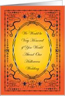 Invitations / Halloween Wedding card