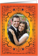 Halloween Wedding Photo Card, blank card