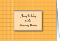 Birthdays / To Fraternity Brother card